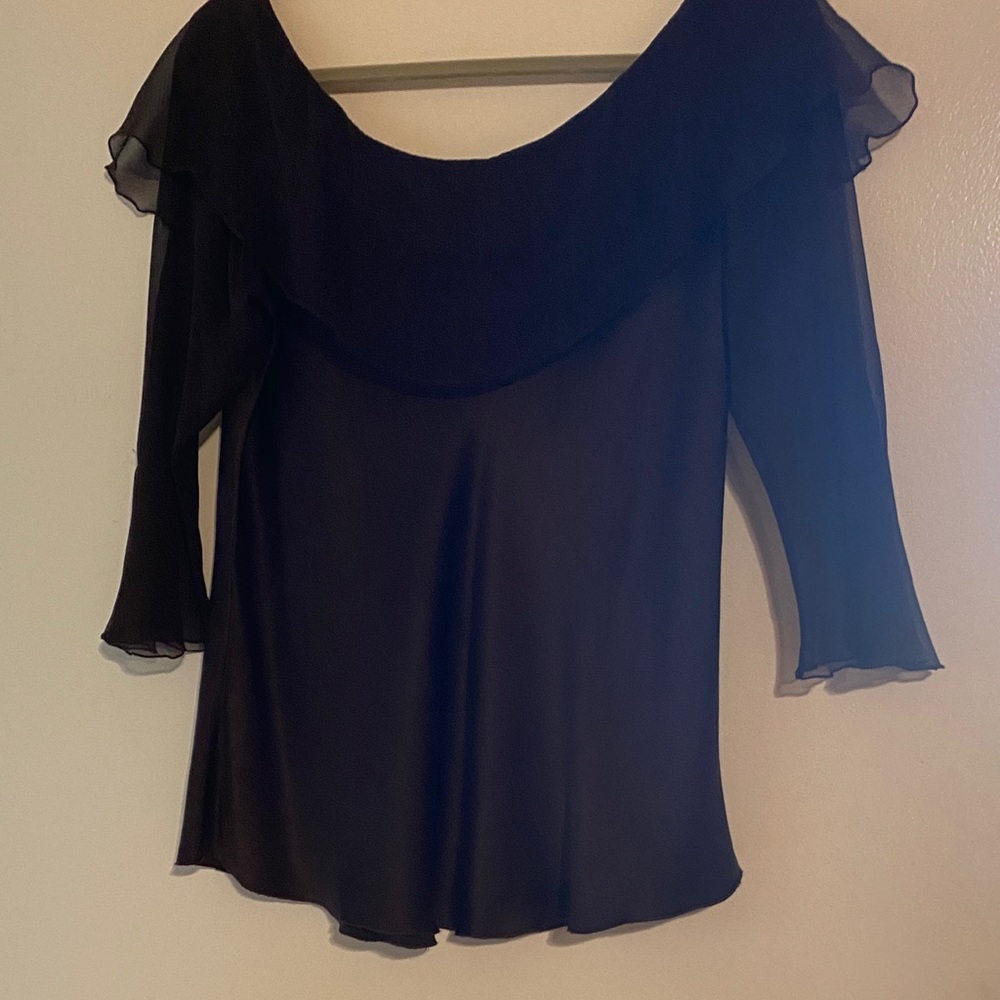 Chic Black Off-Shoulder Blouse
